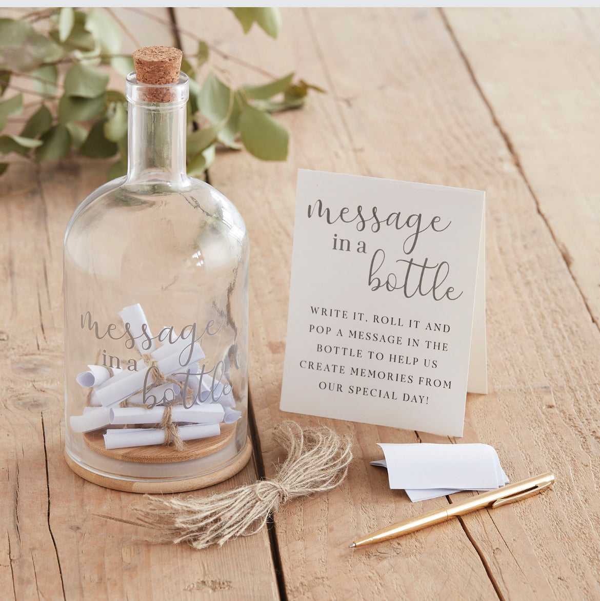 Message in a Bottle Wedding Guest Book Alternative
