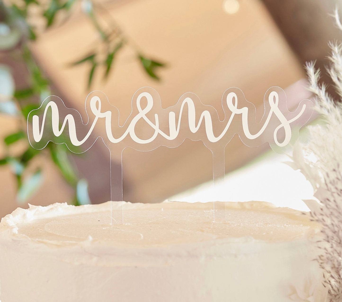 Mr & Mrs Acrylic Wedding Cake Topper